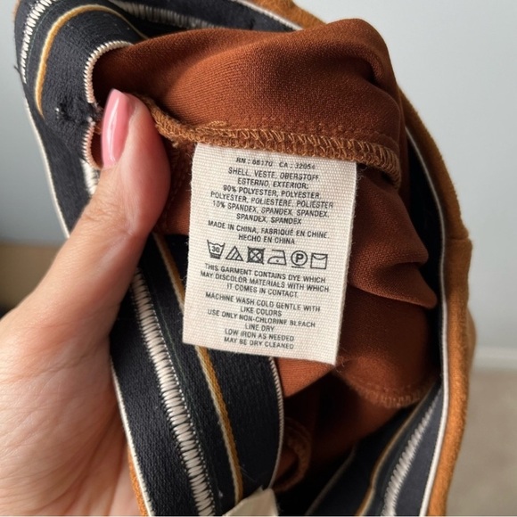 Anthropologie Faux Suede Mid-rise Pull-on Skinny Pant Leggings Ankle Zippers 27 - Picture 6 of 9